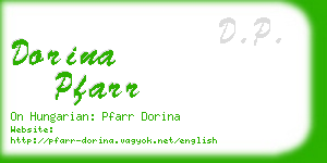 dorina pfarr business card